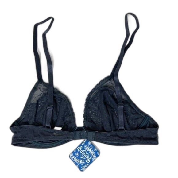 NEW Free People Intimately Embrace Lace Triangle Bra Storm 32C - Picture 6 of 14